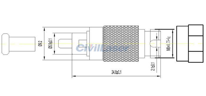 0-30dB FC PC Yin and Yang Type Fixed Optical Attenuator 1250nm to 1650nm